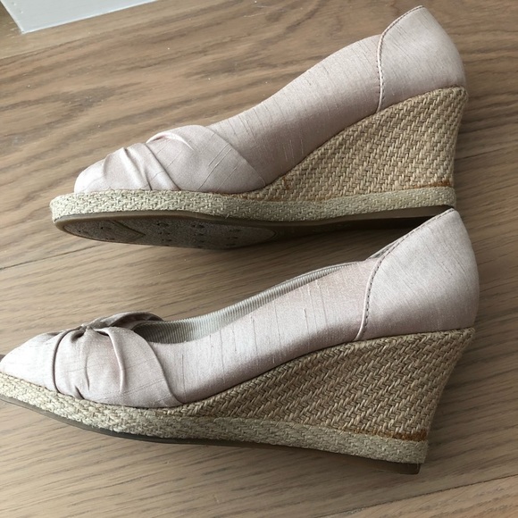 Life stride Rhonda espadrille wedges peep toe shoes size 7.5 heels dusty - Picture 7 of 11